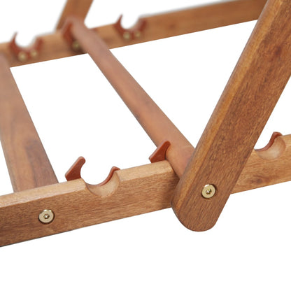 Silla De Playa Plegable De Tela Y Estructura De Madera Roja