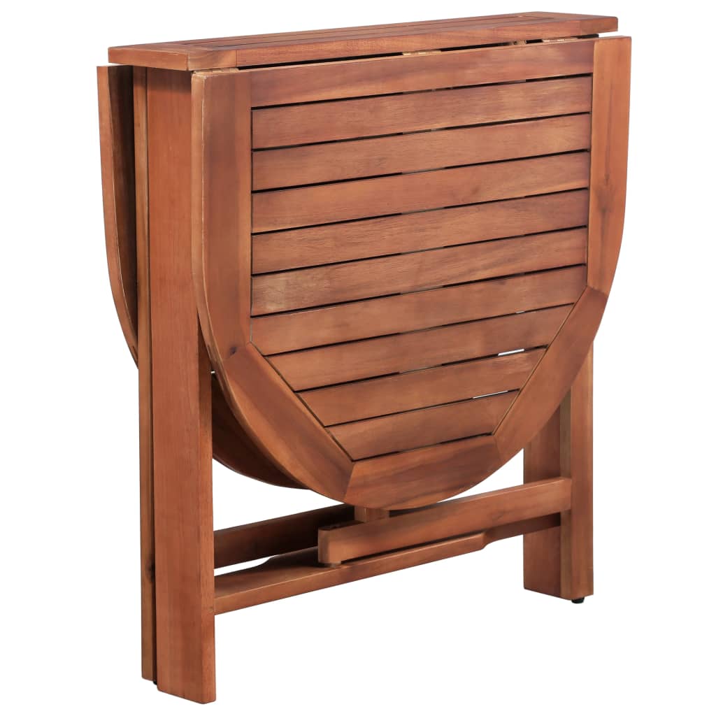Mesa De Jardín De Madera De Acacia Maciza 120X70X74 Cm