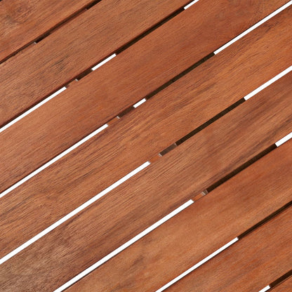 Mesa De Jardín De Madera De Acacia Maciza 120X70X74 Cm