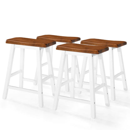 Juego De Mesa Alta Y Taburete De Cocina 5 Pzas Madera Maciza