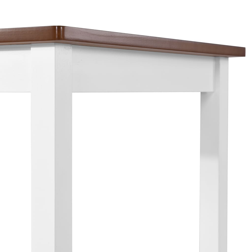 Juego De Mesa Alta Y Taburete De Cocina 5 Pzas Madera Maciza