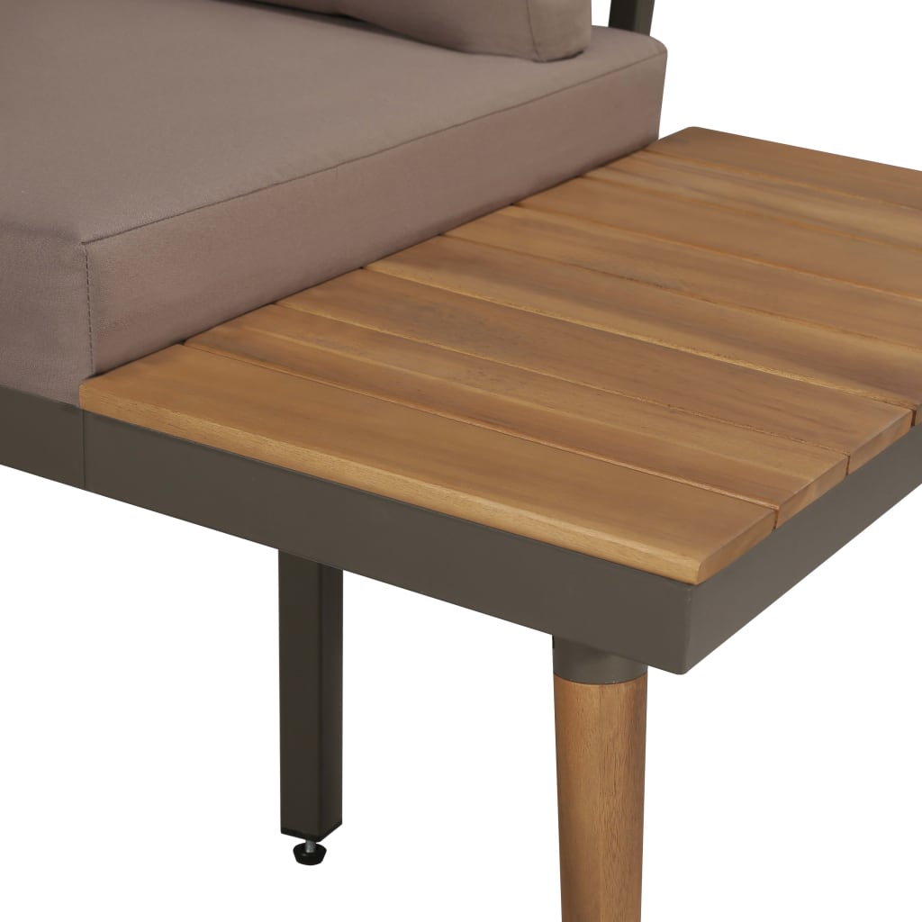 Juego Muebles De Jardín 4 Piezas Y Cojines Madera Maciza Acacia