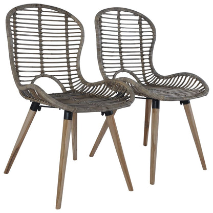 Sillas De Comedor 4 Unidades Ratán Natural