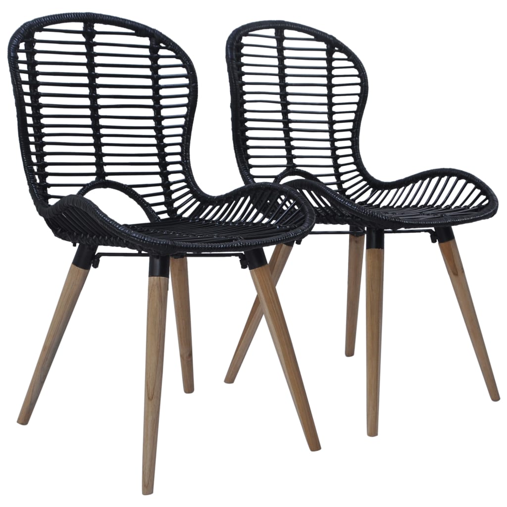 Sillas De Comedor 4 Unidades Ratán Natural