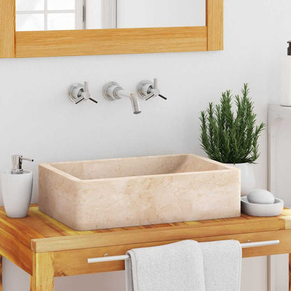 Lavabo De Mármol Con Brillo 45X30X12 Cm