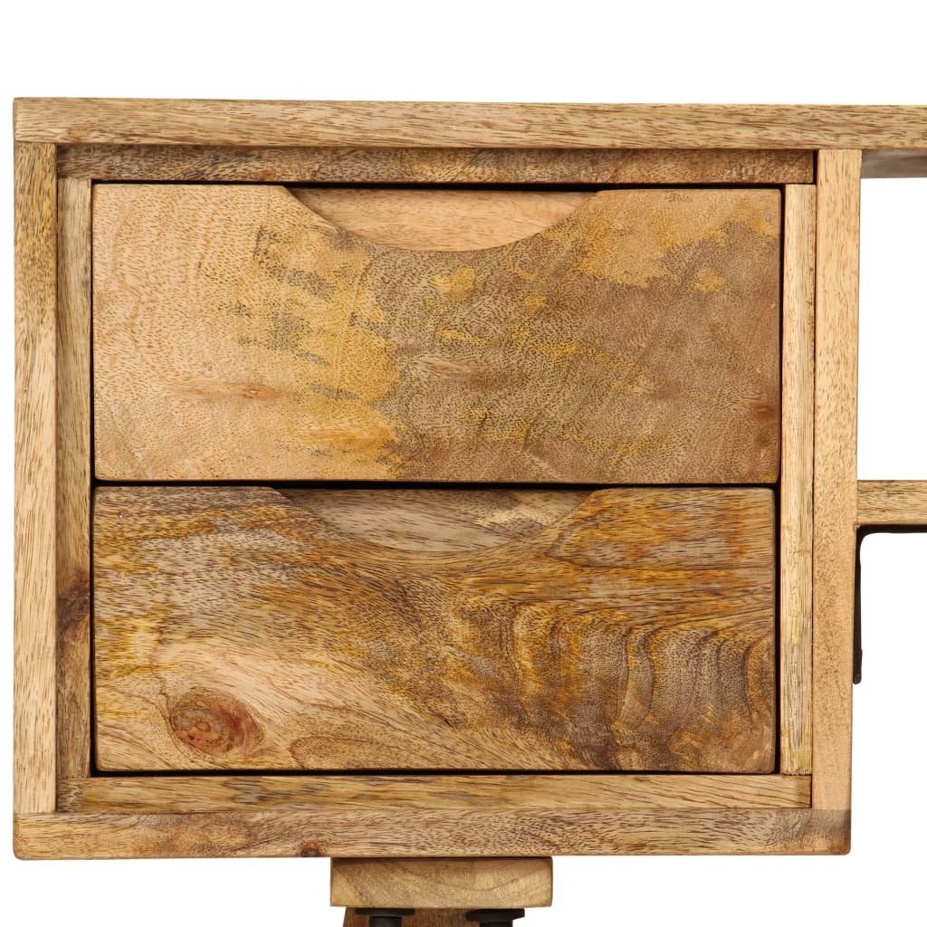 Escritorio De Madera Maciza De Mango 115X47X76 Cm