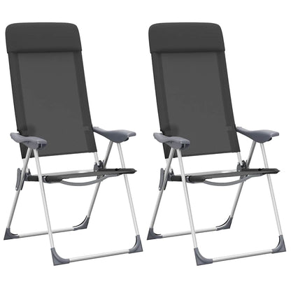 Sillas De Camping Plegables De Aluminio 2 Unidades