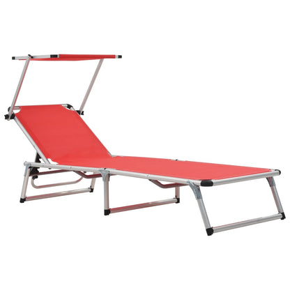 Tumbona Plegable Con Techo Aluminio Y Textileno Negra