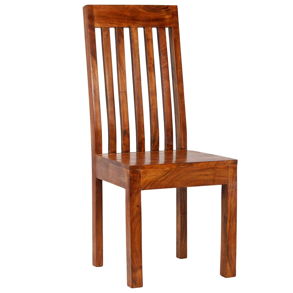 Juego De Mesas De Comedor 7 Uds Madera Maciza De Acacia Y Mango