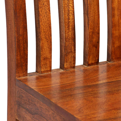 Juego De Mesas De Comedor 7 Uds Madera Maciza De Acacia Y Mango