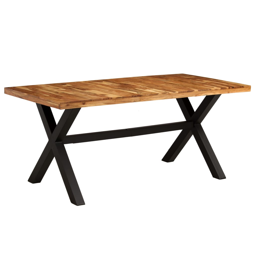 Juego De Mesas De Comedor 7 Uds Madera Maciza De Acacia Y Mango