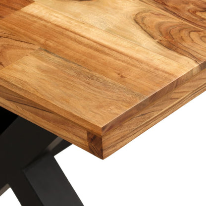 Juego De Mesas De Comedor 7 Uds Madera Maciza De Acacia Y Mango