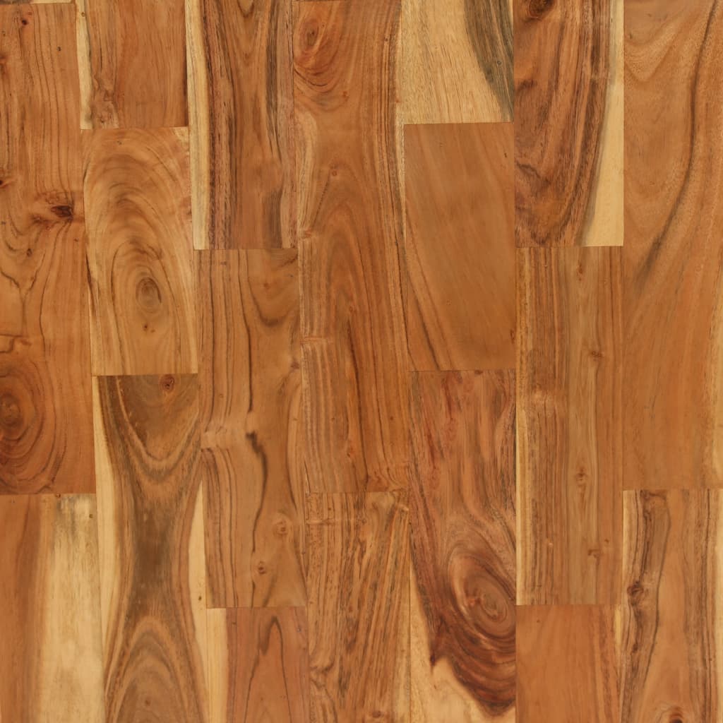 Juego De Mesas De Comedor 7 Uds Madera Maciza De Acacia Y Mango