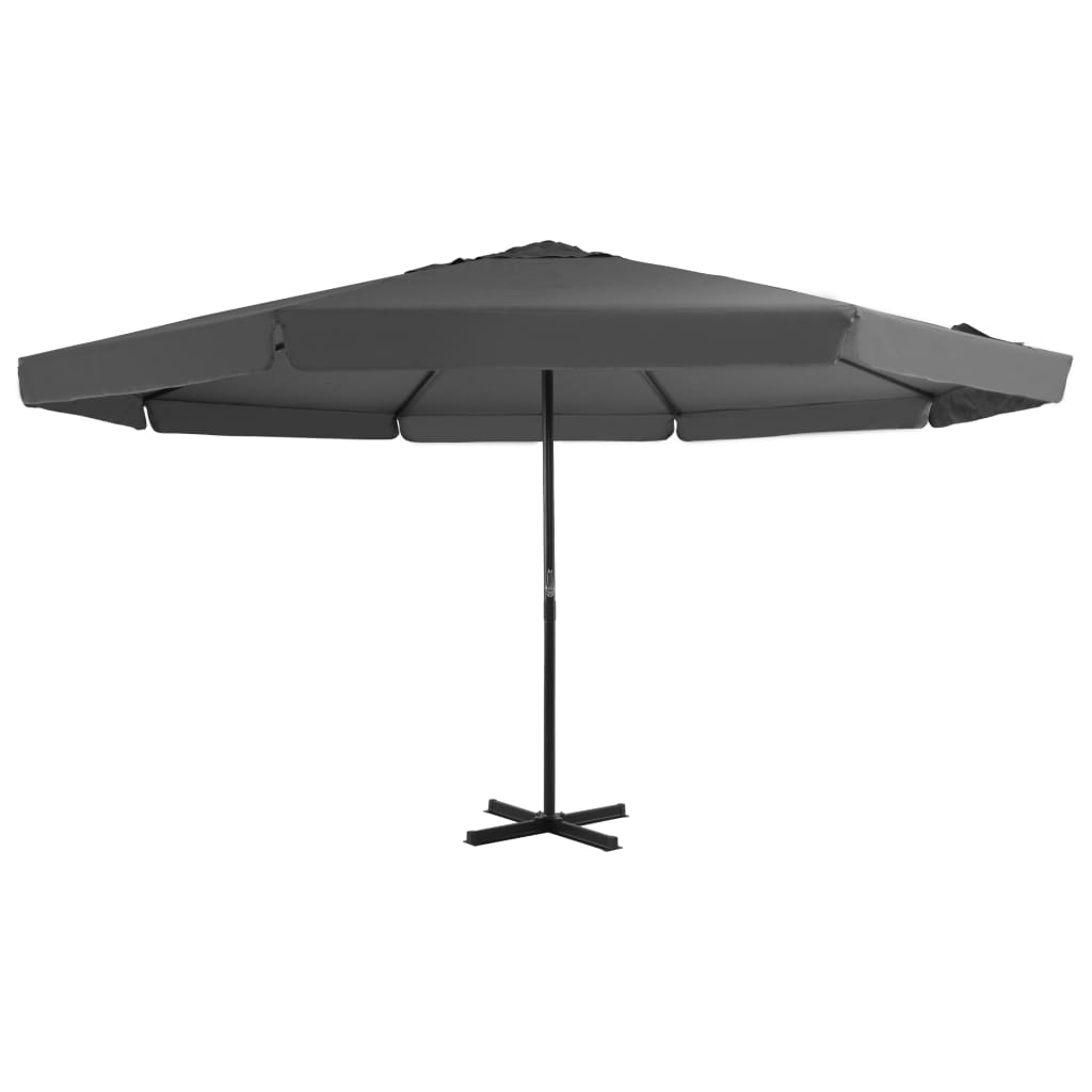 Sombrilla De Jardín Con Palo De Aluminio Negra