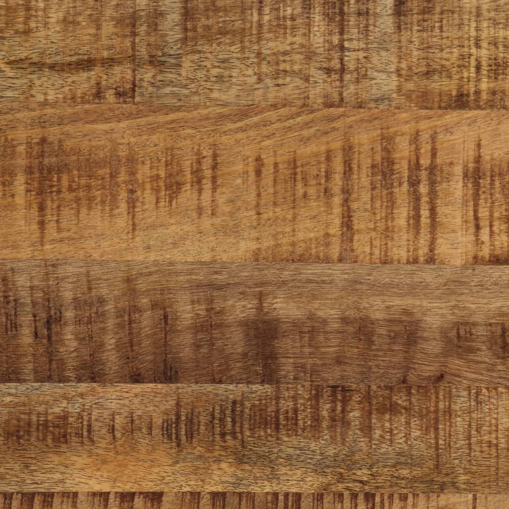 Mesa De Centro De Madera Maciza De Mango Rugosa Y Acero 110 Cm