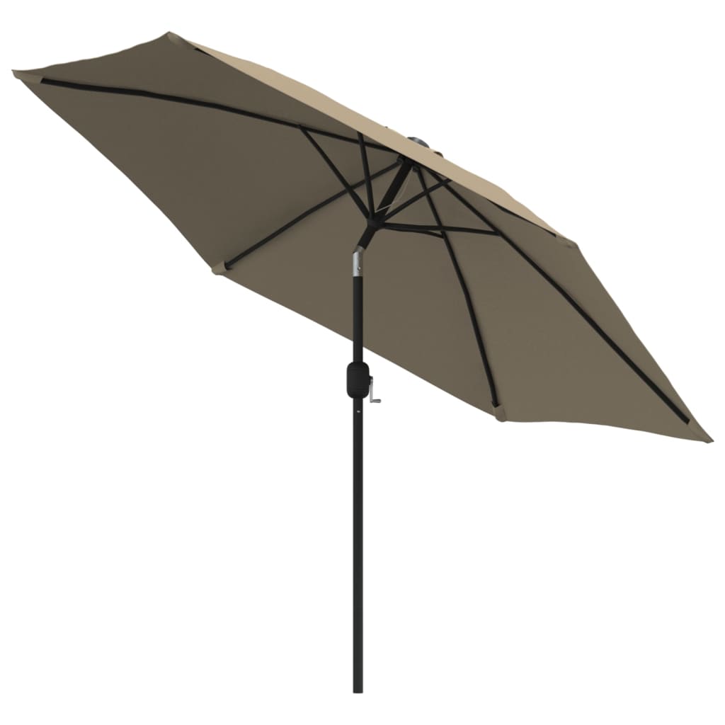Sombrilla De Jardín Con Palo De Metal Taupe 300 Cm