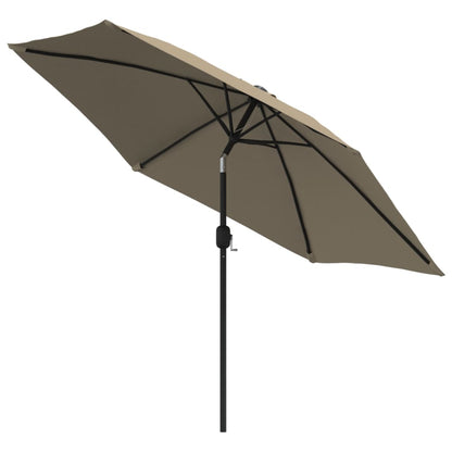 Sombrilla De Jardín Con Palo De Metal Taupe 300 Cm