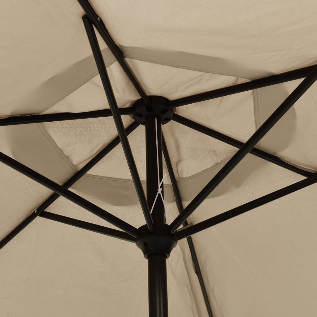 Sombrilla De Jardín Con Palo De Metal Taupe 300 Cm