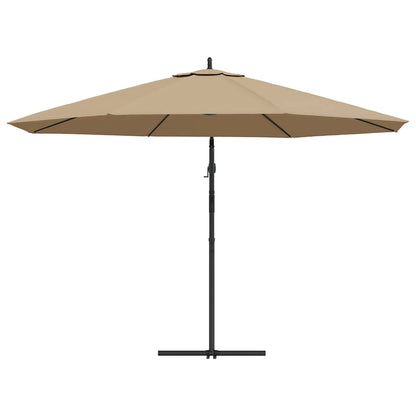 Sombrilla Voladiza Con Poste De Aluminio Gris Taupe 350 Cm