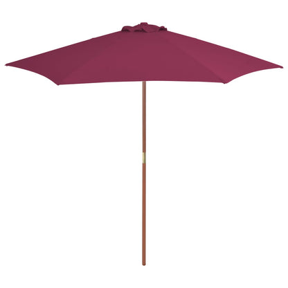 Sombrilla De Jardín Con Palo De Madera Gris Taupe 270 Cm