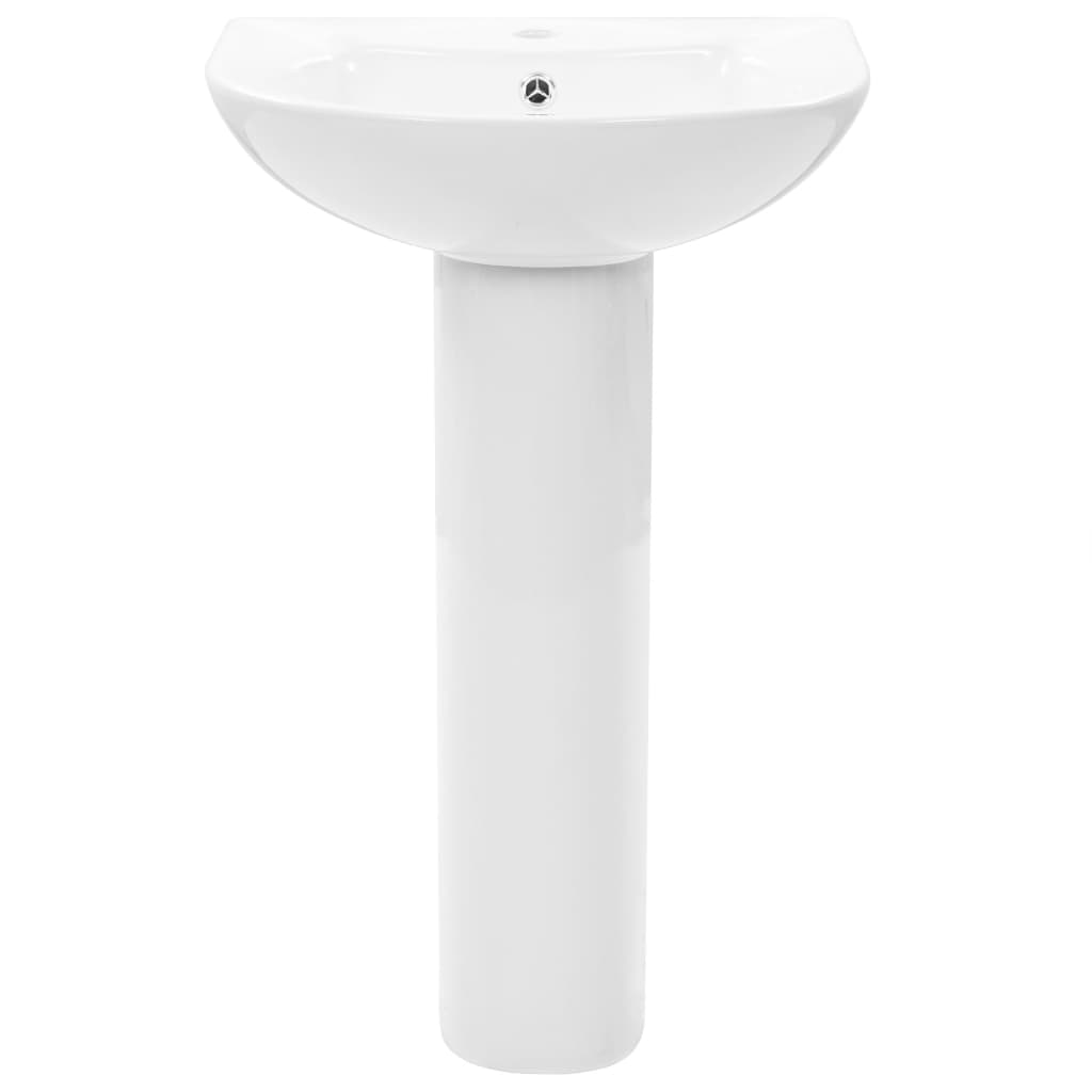 Lavabo De Pie De Cerámica Blanco 520X440X190 Mm