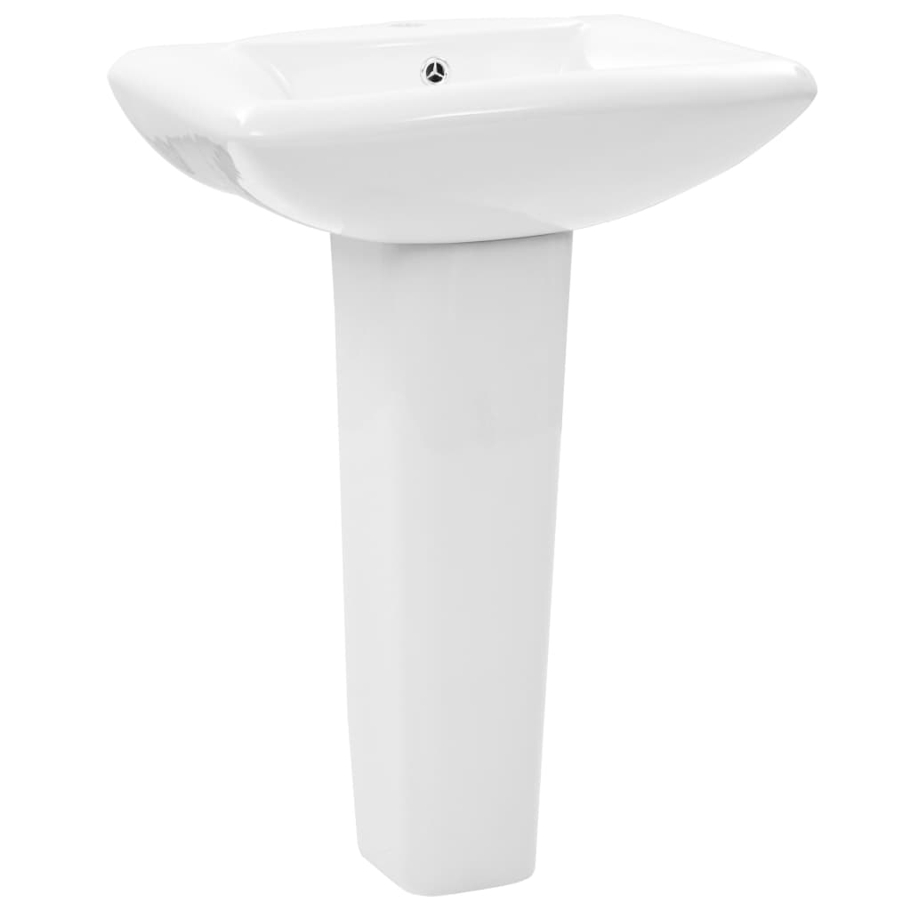 Lavabo De Pie De Cerámica Blanco 580X470X200 Mm