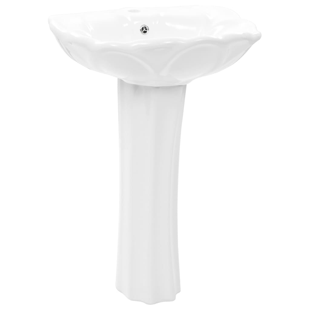 Lavabo De Pie De Cerámica Blanco 580X510X200 Mm