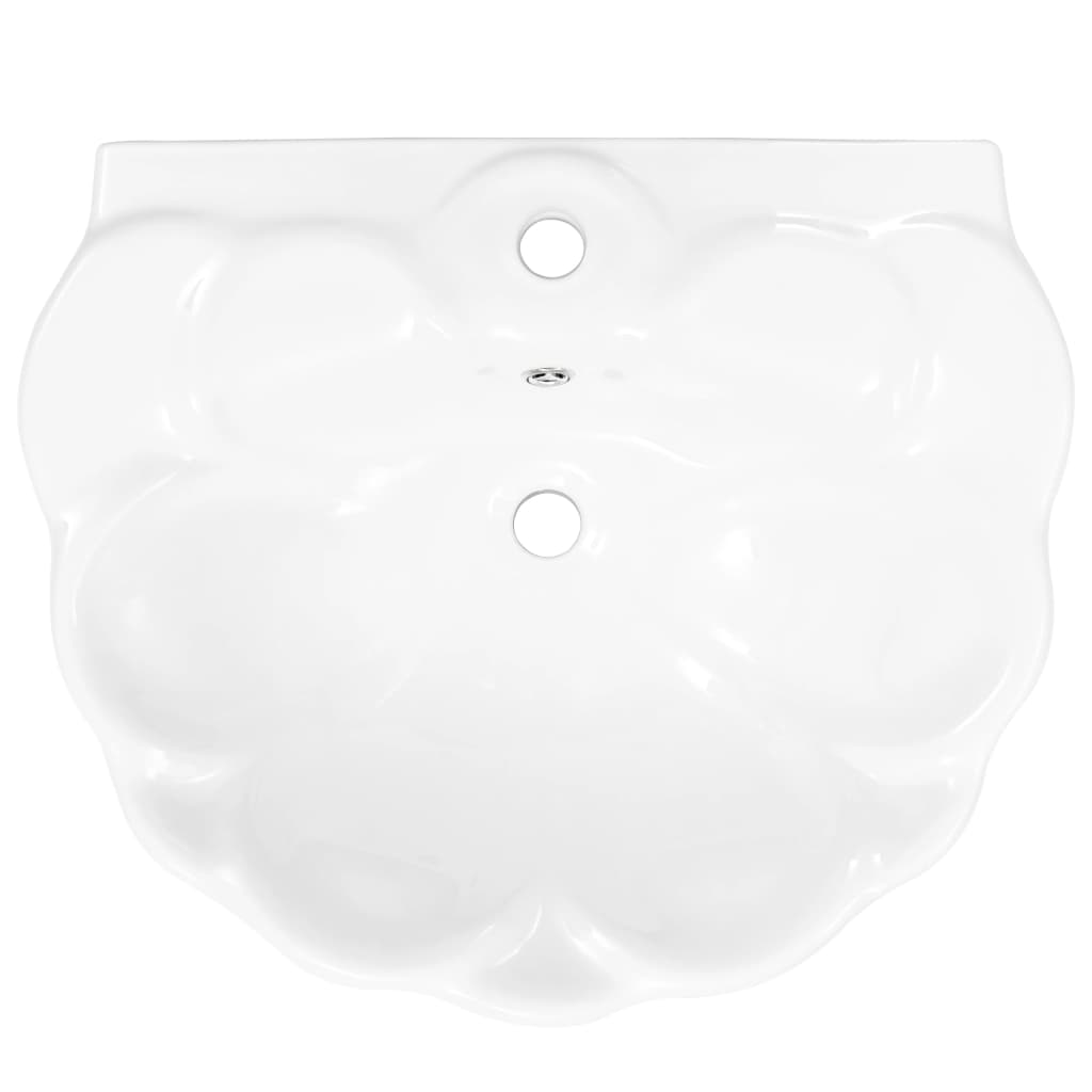 Lavabo De Pie De Cerámica Blanco 580X510X200 Mm