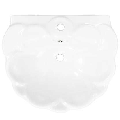 Lavabo De Pie De Cerámica Blanco 580X510X200 Mm