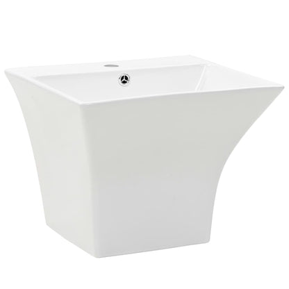 Lavabo De Pared De Cerámica Blanco 500X450X410 Mm