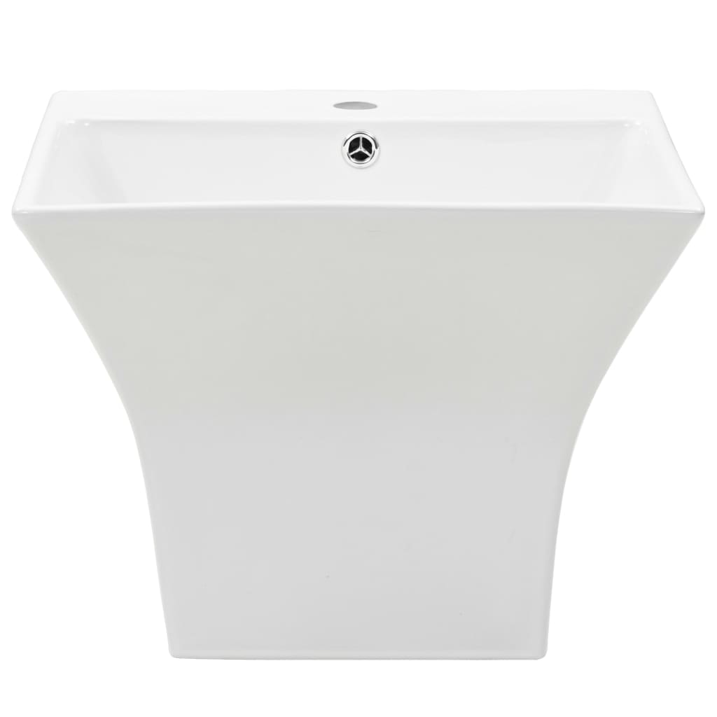 Lavabo De Pared De Cerámica Blanco 500X450X410 Mm
