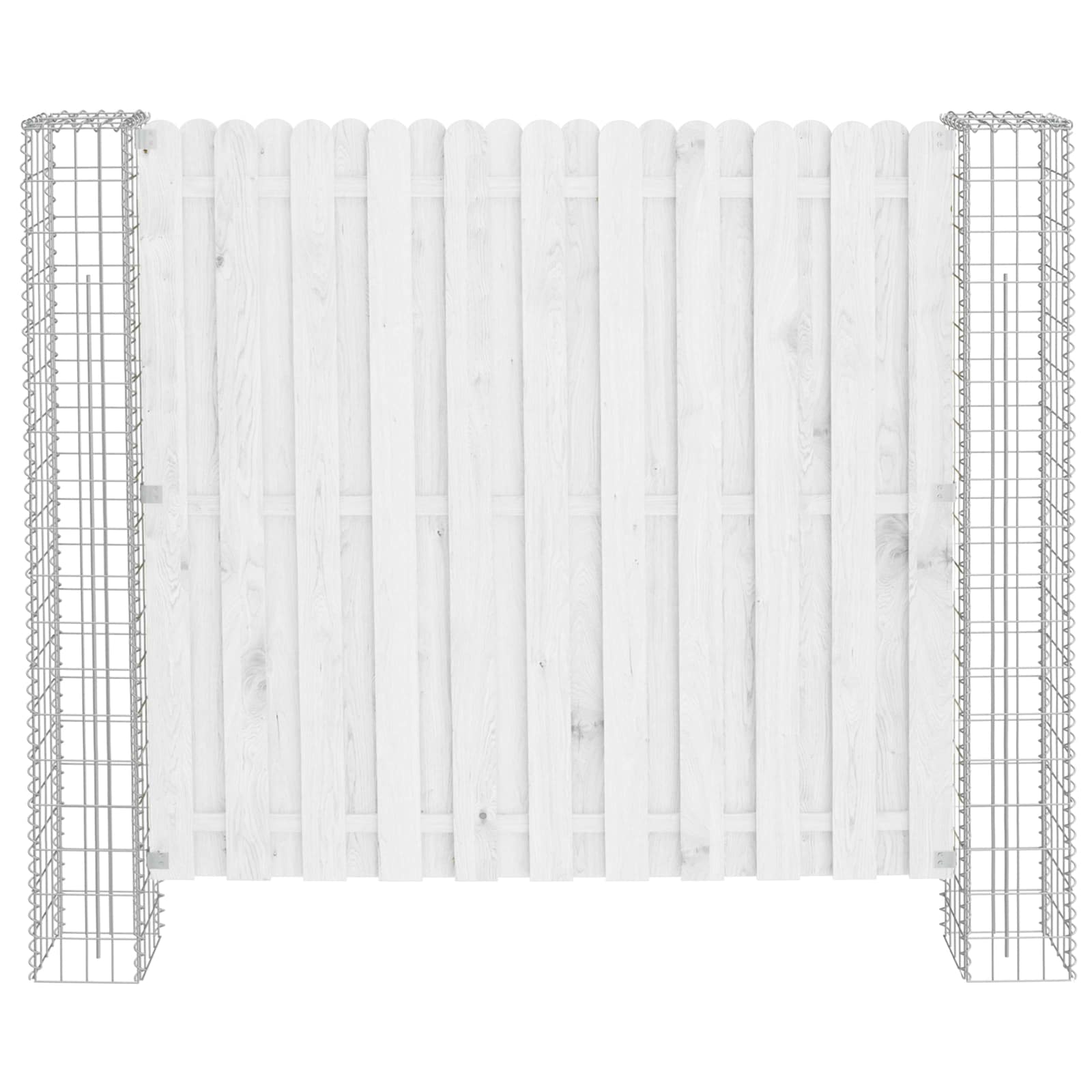 Poste De Valla 2 Pcs Plateado 20 X 20 X 190 Cm Metal