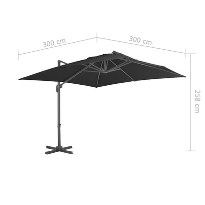 Sombrilla Jardín Voladiza Poste Aluminio