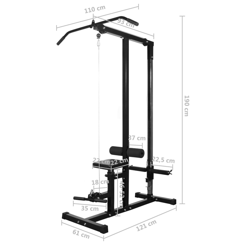 Máquina Musculación Power Tower Con Pesas Y Mancuernas