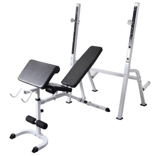 Banco De Entrenamiento Con Soporte De Pesas Y Mancuernas 60,5Kg