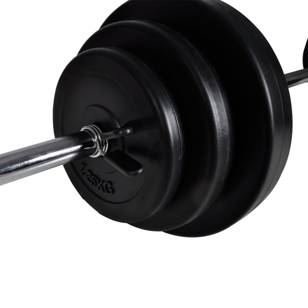 Banco De Musculación Barras Y Mancuernas 30,5 Kg
