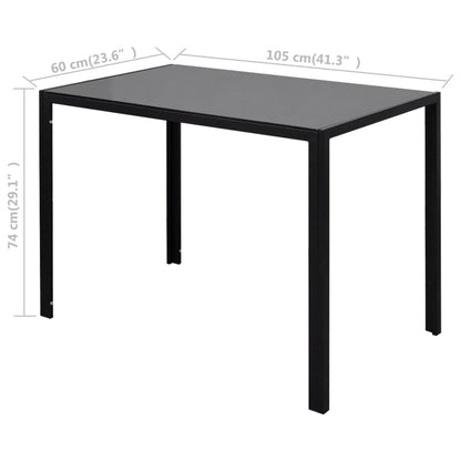 Juego De Comedor 5 Piezas Cuero Artificial Negro Y Blanco