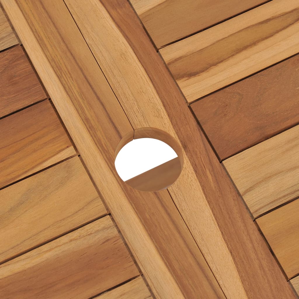 Mesa Plegable De Jardín Madera Maciza De Teca 120X70X75 Cm