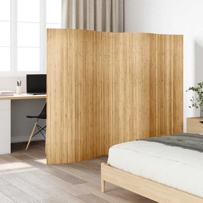 Biombo Divisor De Bambú Ancho Alto 165 Cm
