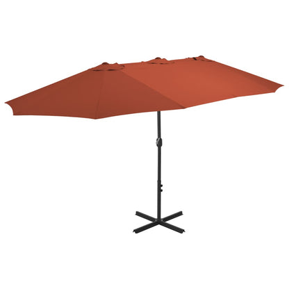 Sombrilla De Jardín Con Palo De Aluminio 460X270 Cm