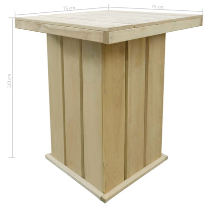 Mesa De Bar De Madera De Pino Impregnada