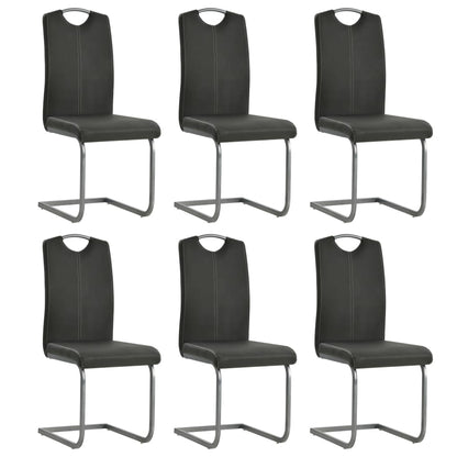 Sillas De Comedor Voladizas 2 Unidades Cuero Sintético