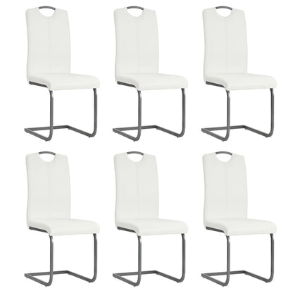 Sillas De Comedor Voladizas 2 Unidades Cuero Sintético