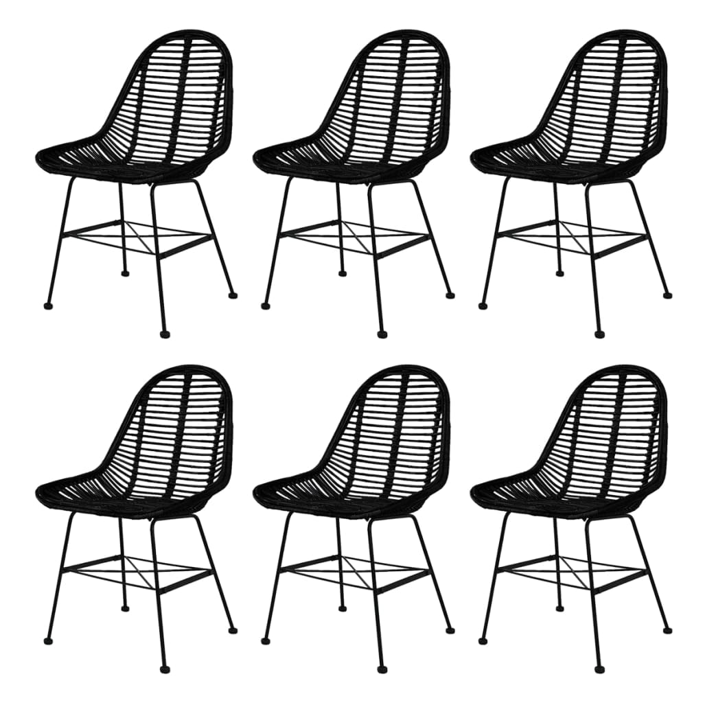 Sillas De Comedor 6 Unidades Ratán Natural