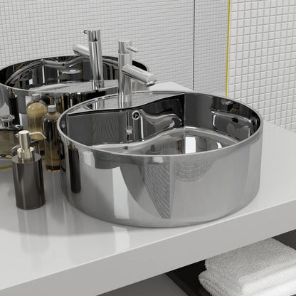 Lavabo Con Rebosadero 46,5X15,5 Cm Cerámica