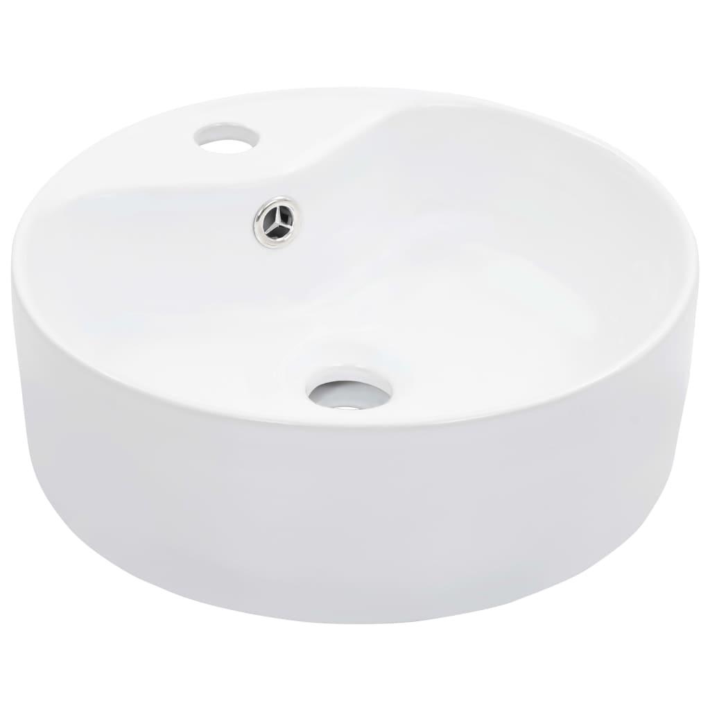 Lavabo Con Rebosadero 36X13 Cm Cerámica