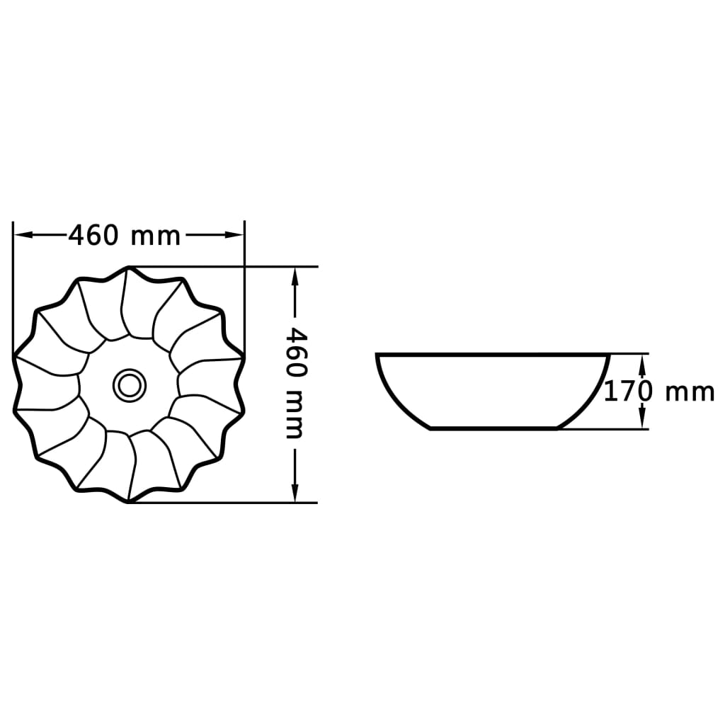 Lavabo 46X17 Cm Cerámica