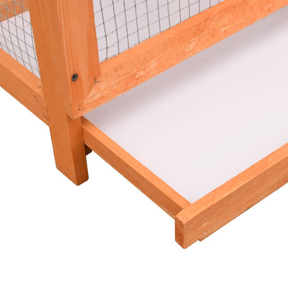 Jaula Para Pájaros Madera Maciza Pino Y Abeto 125,5X59,5X164 Cm