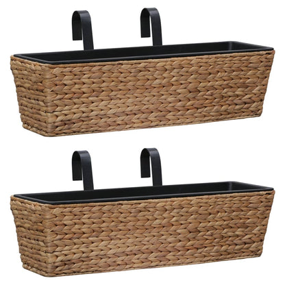 Conjunto De Jardineras 2 Unidades Jacinto De Agua Marrón
