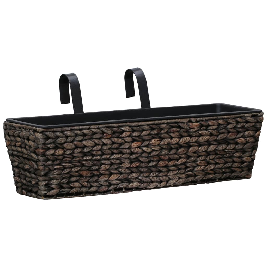 Conjunto De Jardineras 2 Unidades Jacinto De Agua Marrón
